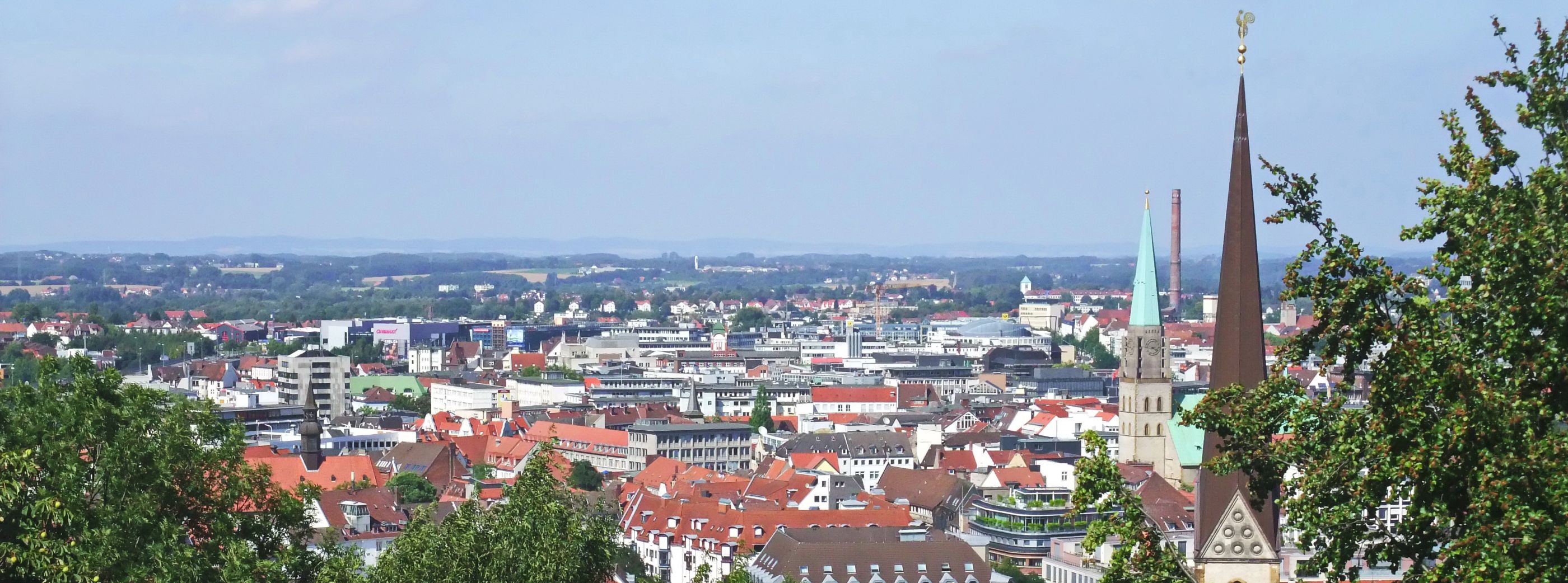 Blick von der Sparrenburg auf Bielefeld